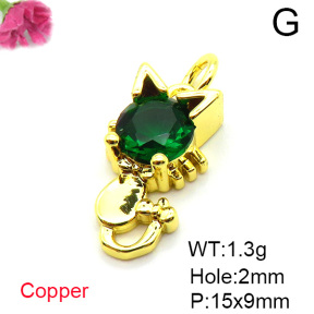 Fashion Copper Pendant  Cubic Zirconia  XFPC05385vaia-L017