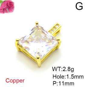 Fashion Copper Pendant  Micro Pave Cubic Zirconia  XFPC05392avja-L017