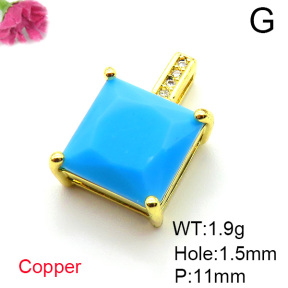Fashion Copper Pendant  Micro Pave Cubic Zirconia  XFPC05394avja-L017