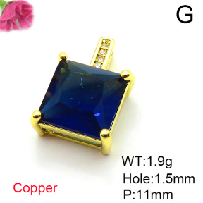Fashion Copper Pendant  Micro Pave Cubic Zirconia  XFPC05398avja-L017