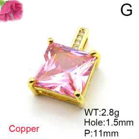 Fashion Copper Pendant  Micro Pave Cubic Zirconia  XFPC05404avja-L017