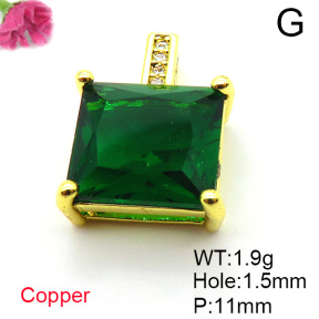 Fashion Copper Pendant  Micro Pave Cubic Zirconia  XFPC05406avja-L017