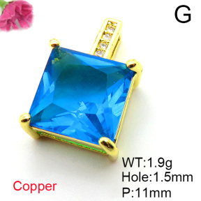 Fashion Copper Pendant  Micro Pave Cubic Zirconia  XFPC05408avja-L017