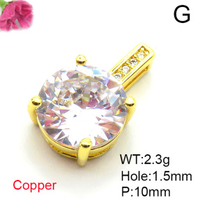 Fashion Copper Pendant  Micro Pave Cubic Zirconia  XFPC05411avja-L017