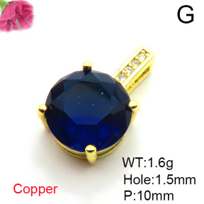 Fashion Copper Pendant  Micro Pave Cubic Zirconia  XFPC05415avja-L017