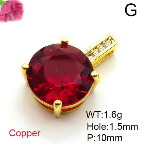 Fashion Copper Pendant  Micro Pave Cubic Zirconia  XFPC05417avja-L017