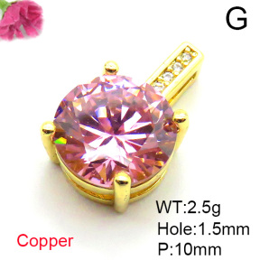 Fashion Copper Pendant  Micro Pave Cubic Zirconia  XFPC05423avja-L017