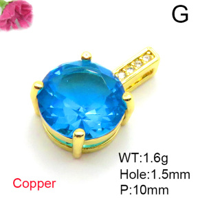 Fashion Copper Pendant  Micro Pave Cubic Zirconia  XFPC05425avja-L017