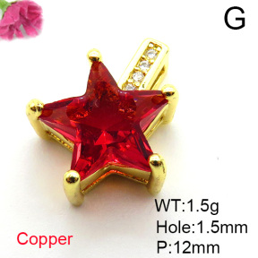 Fashion Copper Pendant  Micro Pave Cubic Zirconia  XFPC05434avja-L017