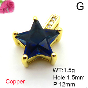 Fashion Copper Pendant  Micro Pave Cubic Zirconia  XFPC05438avja-L017