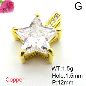 Fashion Copper Pendant  Micro Pave Cubic Zirconia  XFPC05440avja-L017