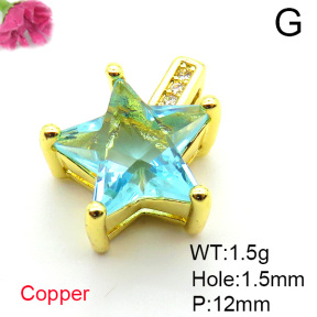 Fashion Copper Pendant  Micro Pave Cubic Zirconia  XFPC05444avja-L017