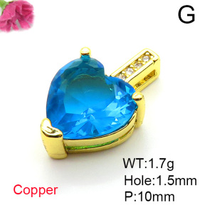Fashion Copper Pendant  Micro Pave Cubic Zirconia  XFPC05449avja-L017