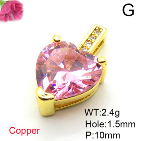 Fashion Copper Pendant  Micro Pave Cubic Zirconia  XFPC05451avja-L017