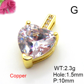 Fashion Copper Pendant  Micro Pave Cubic Zirconia  XFPC05463avja-L017