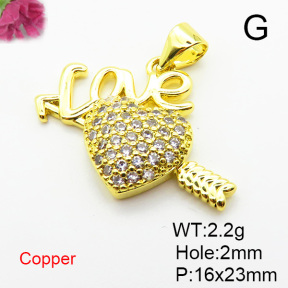 Fashion Copper Pendant  XFPC05560aajl-L024