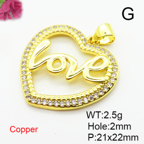 Fashion Copper Pendant  XFPC05574aajl-L024