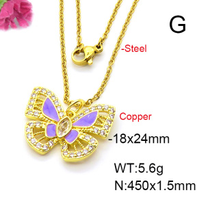 Fashion Copper Necklace  F6N403667baka-L024