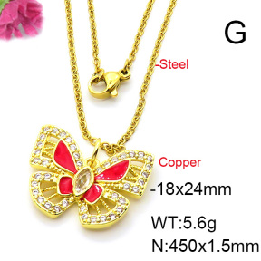 Fashion Copper Necklace  F6N403669baka-L024