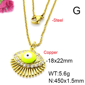 Fashion Copper Necklace  F6N403674aajl-L024