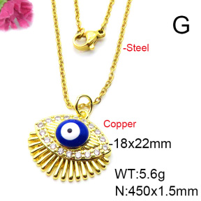 Fashion Copper Necklace  F6N403675aajl-L024