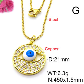 Fashion Copper Necklace  F6N403676baka-L024