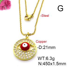 Fashion Copper Necklace  F6N403677baka-L024