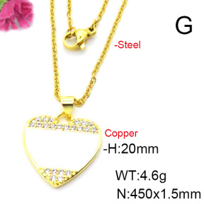 Fashion Copper Necklace  F6N403687aajl-L024