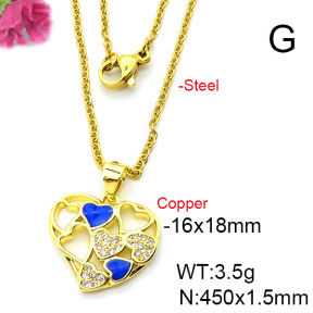 Fashion Copper Necklace  F6N403690aajl-L024