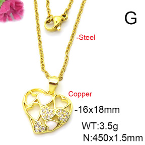 Fashion Copper Necklace  F6N403692aajl-L024
