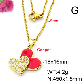 Fashion Copper Necklace  F6N403694aajl-L024