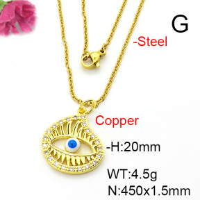 Fashion Copper Necklace  F6N403696baka-L024