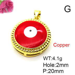 Fashion Copper Pendant  Enamel  XFPC05628avja-L024