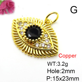 Fashion Copper Pendant  Micro Pave Cubic Zirconia  XFPC05721aajl-L024