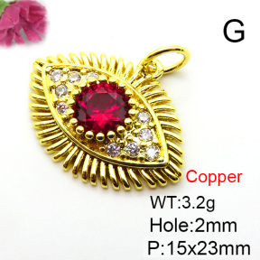 Fashion Copper Pendant  Micro Pave Cubic Zirconia  XFPC05723aajl-L024