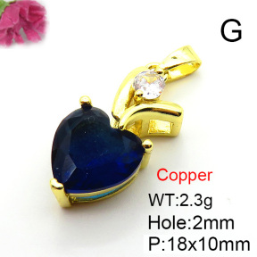 Fashion Copper Pendant  Cubic Zirconia  XFPC05728aaio-L024