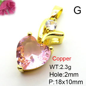 Fashion Copper Pendant  Cubic Zirconia  XFPC05732aaio-L024