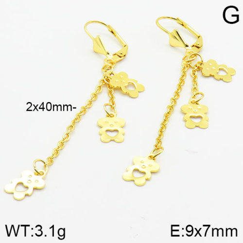 SS Bear Earrings  TE2000160ablb-463