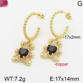 Fashion Copper Bear Earrings  TE5000138ahlv-J111