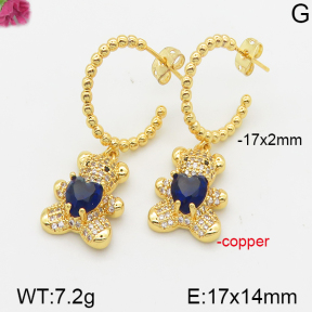 Fashion Copper Bear Earrings  TE5000139ahlv-J111
