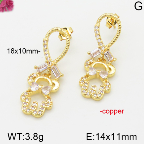Fashion Copper Bear Earrings  TE5000142bhia-J111