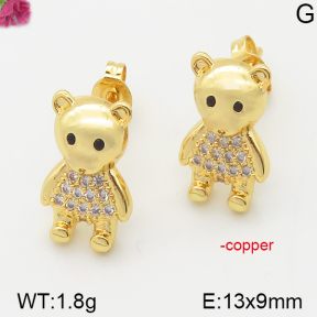 Fashion Copper Bear Earrings  TE5000146bhva-J111