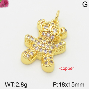 Fashion Copper Bear Pendants  TP5000014vbmb-J111