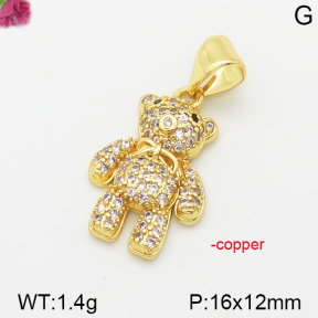 Fashion Copper Bear Pendants  TP5000016vbmb-J111