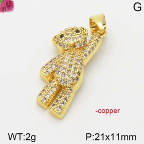 Fashion Copper Bear Pendants  TP5000017vbmb-J111