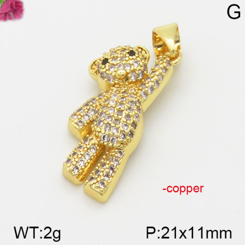 Fashion Copper Bear Pendants  TP5000017vbmb-J111