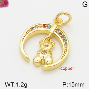 Fashion Copper Bear Pendants  TP5000018vbmb-J111