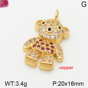 Fashion Copper Bear Pendants  TP5000019vbmb-J111