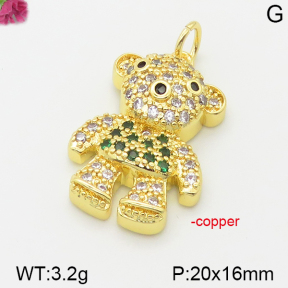 Fashion Copper Bear Pendants  TP5000020vbmb-J111