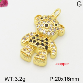 Fashion Copper Bear Pendants  TP5000021vbmb-J111